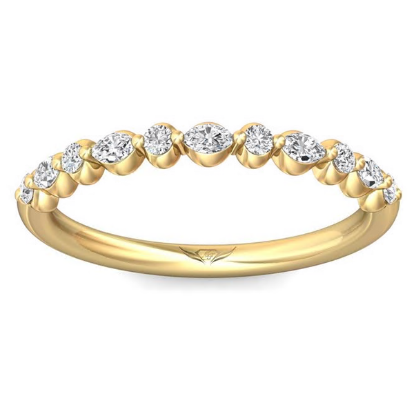 Martin Flyer Alternating Round & Marquise Diamond Ring