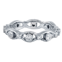 Load image into Gallery viewer, Doris Panos 18K White Gold Cleopatra Guard Band
