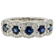 Royal Collection Sapphire & Diamond Halo Ring