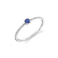 Royal Collection Diamond & Sapphire Stackable Ring