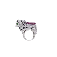 Load image into Gallery viewer, Royal Collection Diamond &amp; Ruby Panther Ring
