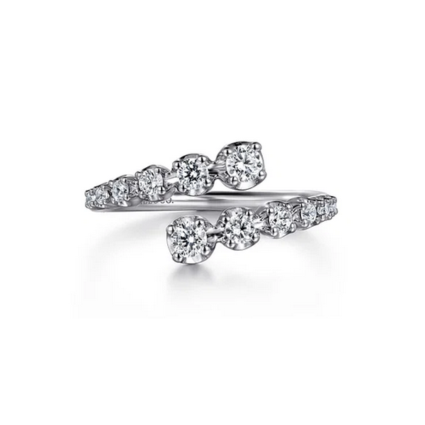 Gabriel Graduated Diamond Bypass Ring