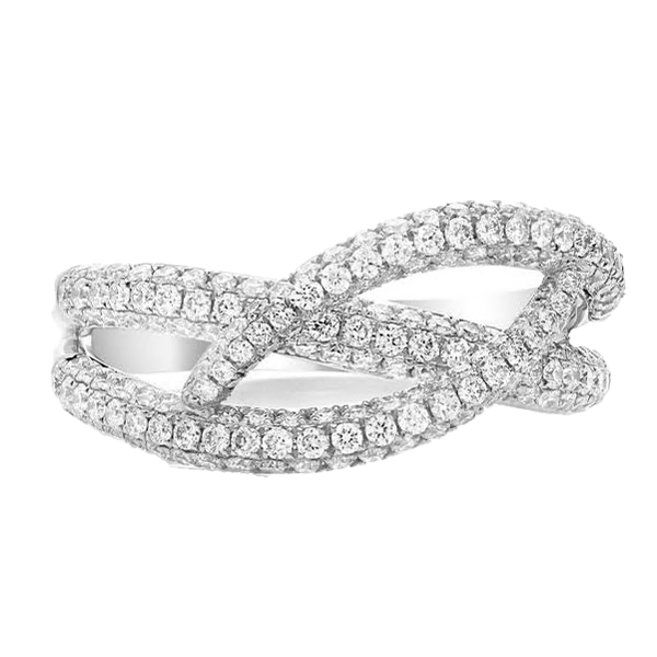 Royal Collection 3 Sided Overlapping Diamond Ring