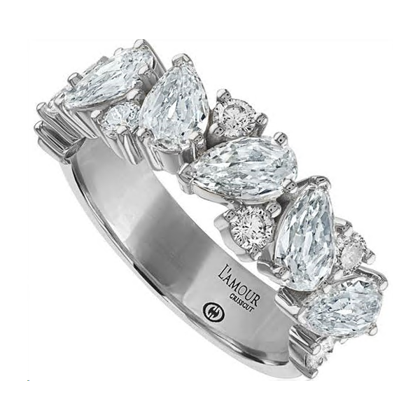 Christopher Designs L'amour Alternating Diamond Ring