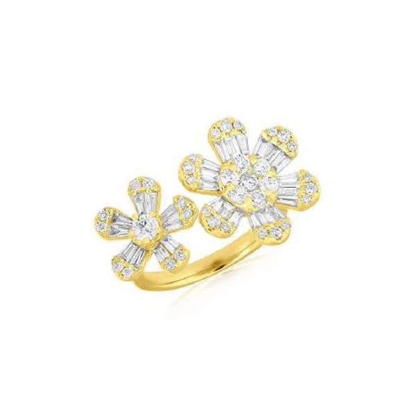Royal Collection Flower Bypass Ring