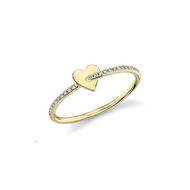 Royal Collection Diamond Heart Stackable Ring