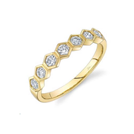 Royal Collection Hexagon Diamond Band