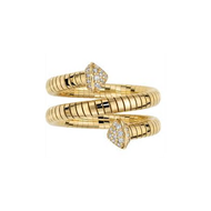 Mattia Cielo Diamond End Cap Coil Ring