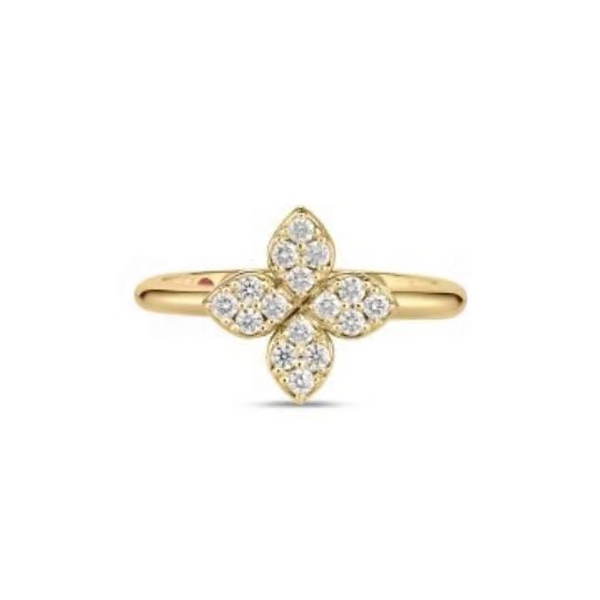 Roberto Coin Love In Verona Diamond Flower Ring