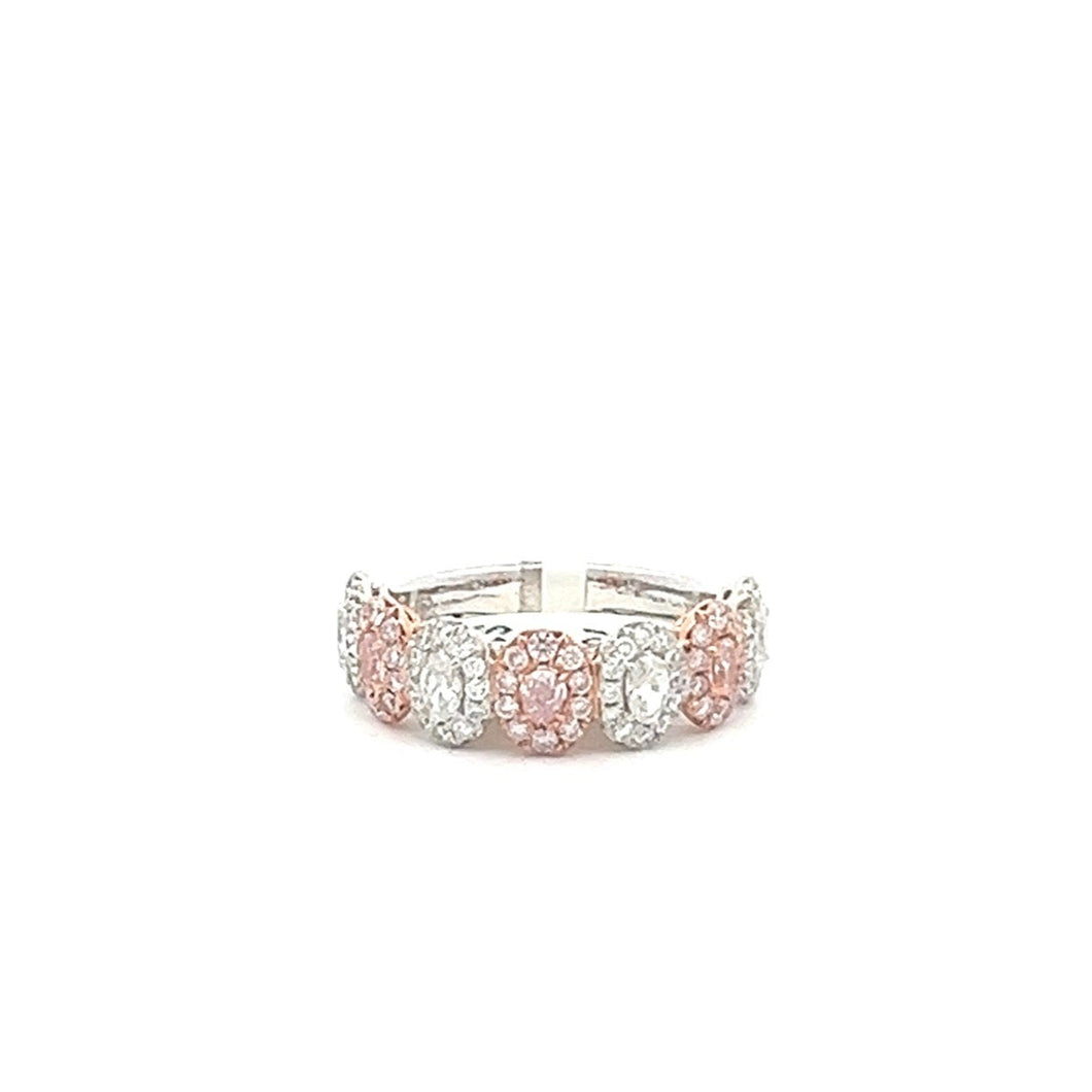 Royal Collection 18K White & Pink Gold Diamond Ring