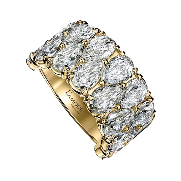 Christopher Designs Double Row L'Amour Diamond Ring
