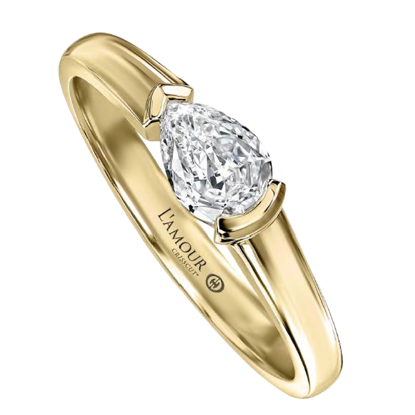 Christopher Designs Half Bezel Set L'Amour Diamond Ring