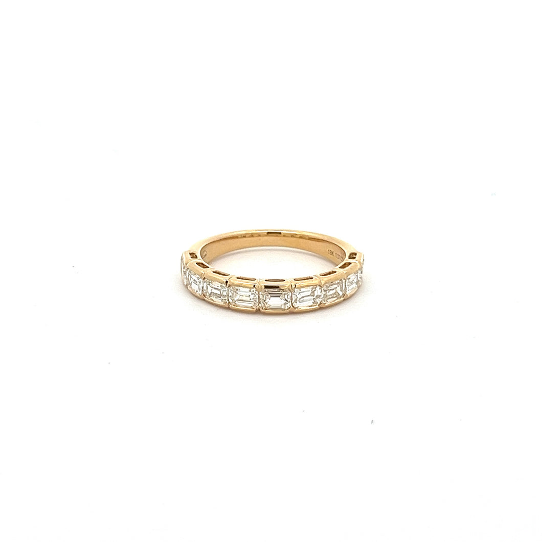 Royal Collection 18K Yellow Gold Diamond Bezel Ring