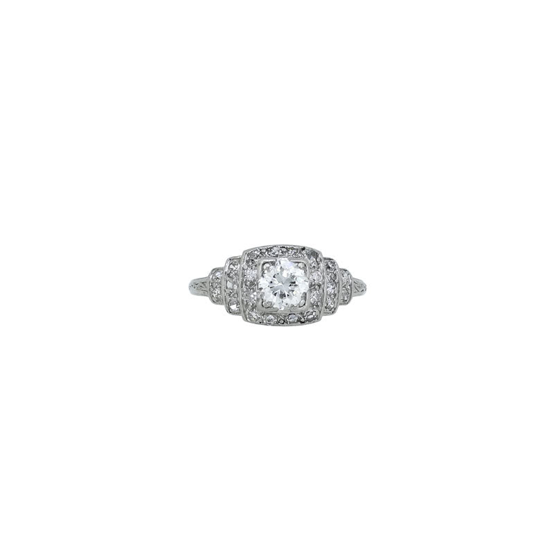Royal Estate Platinum Art Deco, 0.50ct Diamond Ring