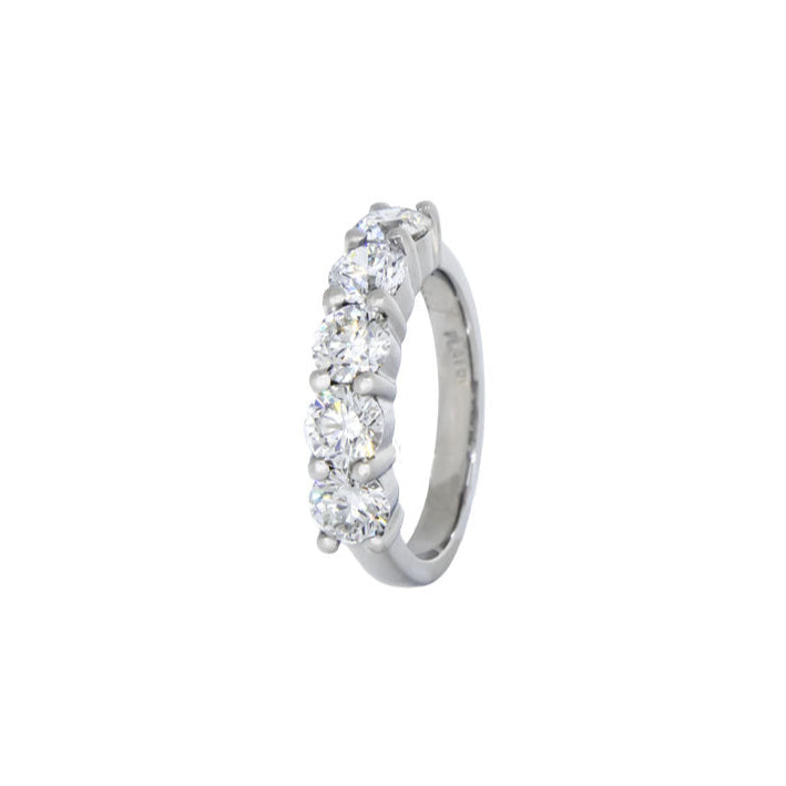Royal Estate 5 Stone Platinum Diamond Band