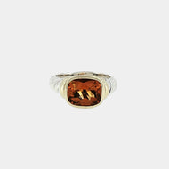 Royal Estate David Yurman Cushion Cut Citrine Solitaire Ring