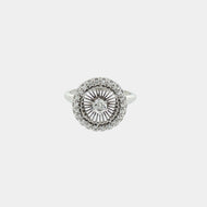 Royal Estate 18K White Gold 0.47 CT Diamond Halo Ring