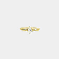 Royal Estate 14K Yellow Gold Marquise Diamond 0.50ct Engagement Ring