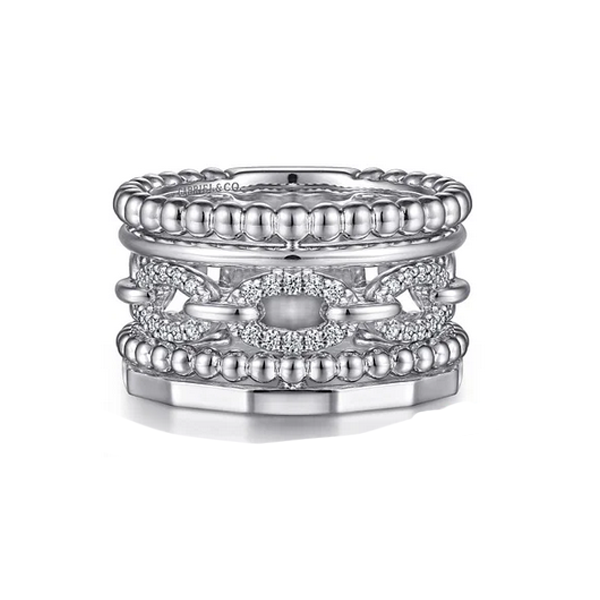 Gabriel Bujukan White Sapphire Easy Stackable Ring