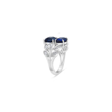 Load image into Gallery viewer, Royal Collection Platinum 4.80 CT Sapphire &amp; 1.01 CT Marquise Diamond Multi-Stone Ring
