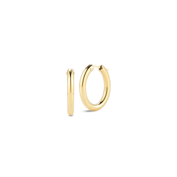 18K YELLOW DESINGER GOLD LARGE OVAL THE PERFECT HOOP® EARRINGS
