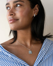 Load image into Gallery viewer, Monica Rich Kosann Sterling Silver "Perseverance" Pavé Huggie Earrings
