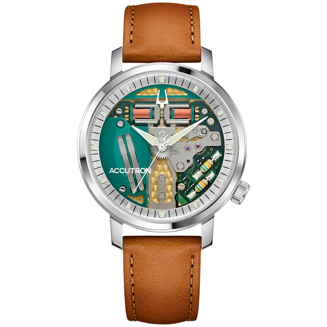 Accutron Tuning Fork Spaceview 314 Brown Strap
