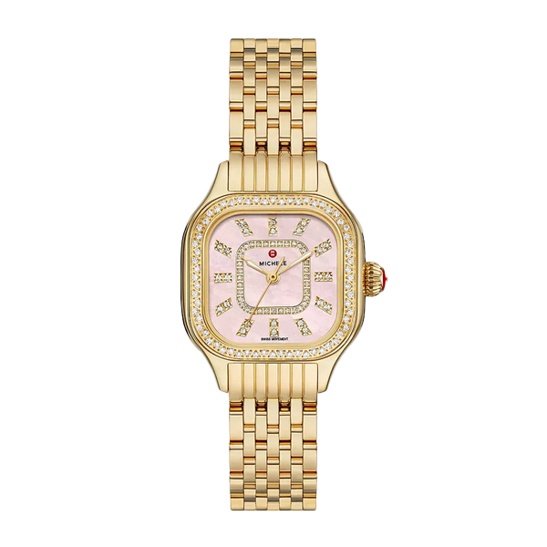 Michele Meggie 18K Gold-Plated Diamond Watch