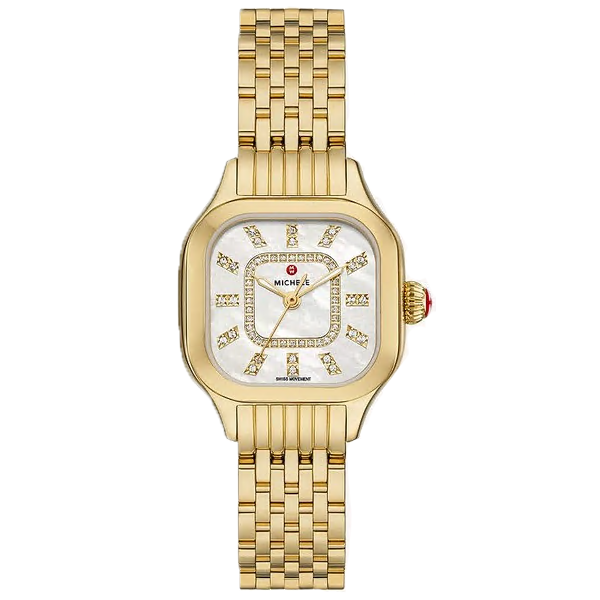 Michele Meggie 18K Gold-Plated Diamond Watch