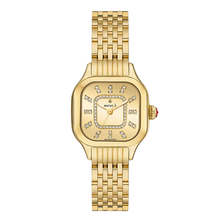 Load image into Gallery viewer, Michele Meggie 18K Gold-Plated Diamond Dial Watch
