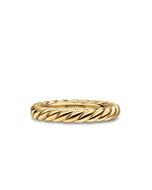 Cable Band Ring in 18K Yellow Gold, 3mm