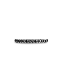 Load image into Gallery viewer, DY Eden Band Ring in Platinum with Black Diamonds, 2.2mm
