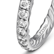 Load image into Gallery viewer, DY Eden Band Ring in Platinum with Diamonds, 2.2mm
