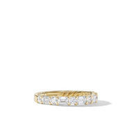 DY Infinity Alternating Diamond Band Ring in 18K Yellow Gold