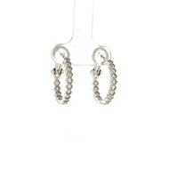 Royal Collection 18K White Gold Hoop Earrings