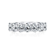 Royal Collection Platinum 3.57 CTW 7-Stone Oval Diamond Buttercup Band