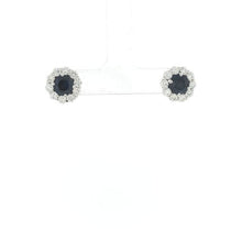 Load image into Gallery viewer, Royal Collection 18K White Gold  Sapphire 3.00CT Diamond 1.32 Sapphire Earrings
