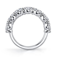 Load image into Gallery viewer, Royal Collection Platinum 3.57 CTW 7-Stone Oval Diamond Buttercup Band
