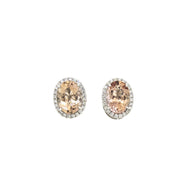 Royal Collection Morganite and Diamond Earrings