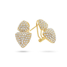 Load image into Gallery viewer, Royal Collection 18K Yellow Gold 0.56CTTS Diamond Earrings
