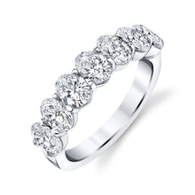 Load image into Gallery viewer, Royal Collection Platinum 3.57 CTW 7-Stone Oval Diamond Buttercup Band
