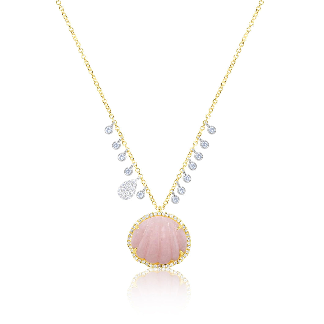 Pink Opal Shell Necklace