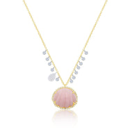 Meira T Pink Opal Shell Necklace
