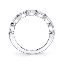 Load image into Gallery viewer, Royal Collection Platinum 1.74 CTW Horizontal Oval Cut Halfway Diamond Band
