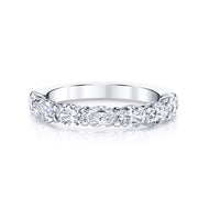 Royal Collection Platinum 1.74 CTW Horizontal Oval Cut Halfway Diamond Band
