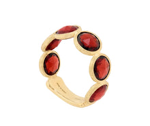 Load image into Gallery viewer, Marco Bicego 18K Yellow Gold Jaipur Color 6-Stone Red Garnet Ring
