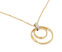 Load image into Gallery viewer, Marco Bicego 18K Two-Tone Gold Diamond Marrakech Double Circle Pendant Necklace
