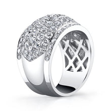 Load image into Gallery viewer, Royal Collection Platinum 3.49 CTW Micro Pave Wide Diamond Cigar Band
