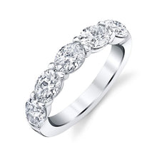 Load image into Gallery viewer, Royal Collection Platinum 1.74 CTW Horizontal Oval Cut Halfway Diamond Band
