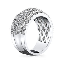 Load image into Gallery viewer, Royal Collection 18K White Gold 2.38 CTW Wide Micro Pave Domed Cigar Band
